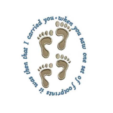 Footprints In The Sand Applique Machine Embroidery Digital Design Bible