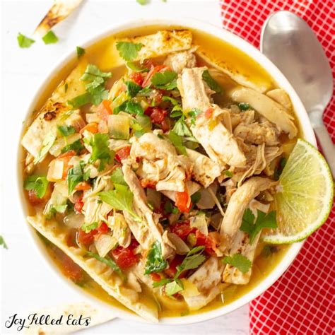 Keto Chicken Tortilla Soup Easy Low Carb Recipe