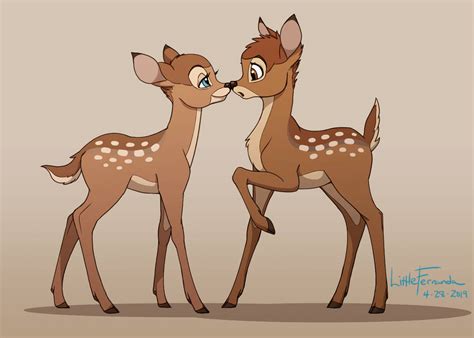 Bambi And Faline Redrawn 2019 By Littlefernanda On Deviantart