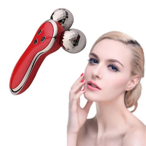 Compact 3d Roller Massager Pro Thin Face Massage Relaxationwrinkle Remover Tool 360 Degree