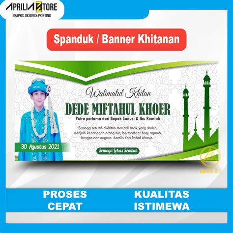 Jual Spanduk Banner Backdrop Custom Khitanan Sunatan Shopee Indonesia