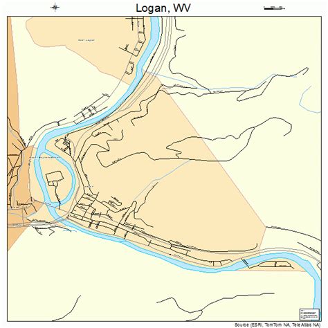 Logan West Virginia Street Map 5448148