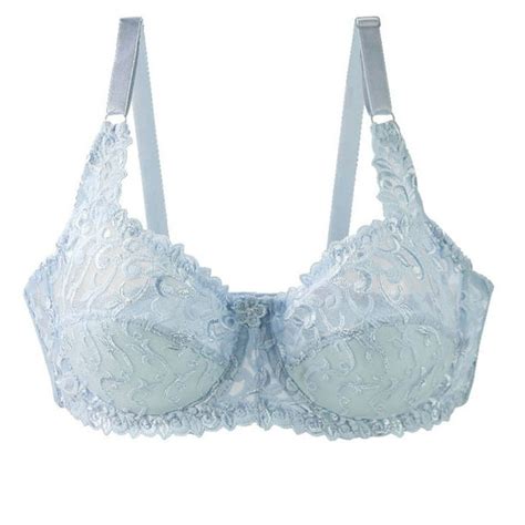 Demi Pushup Bra For Women Floral Embroidered Lingerie Sheer Underwire Balconette Bra Lace