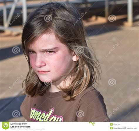 Unhappy Child stock photo. Image of child, expression ...
