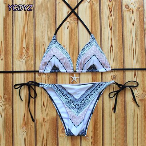 Ycdyz Sexy Bikini Set 2018 New Women Bikinis Printed Beachwear Bathing Suit Push Up Biquinis