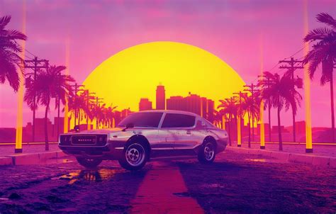 Retro City Sunset Wallpapers Wallpaper Cave