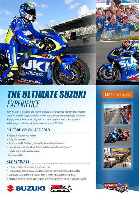 Suzuki Vip Motogp Tickets Now Available Mcnews