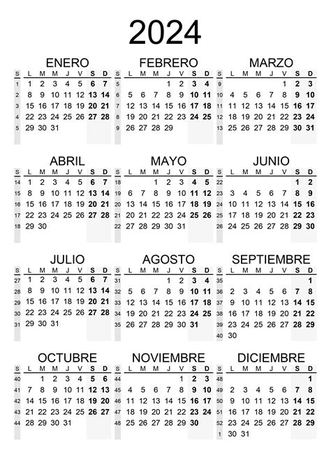 Calendario Anual 2024