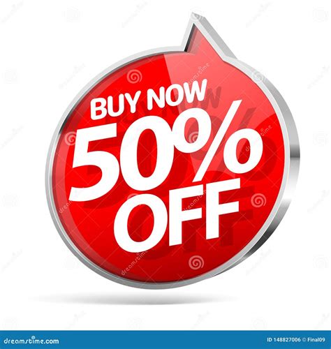 Sale Of Special Offers Discount With The Price Is 50 Stock Vector