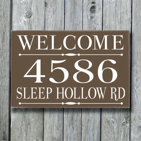 Address Plaque Custom House Number Sign Personalized
