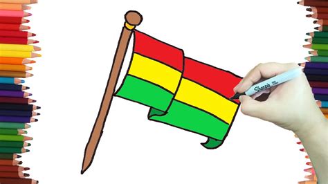 Como Dibujar La Bandera De Bolivia Paso A Paso Y Muy Facil Dibujos