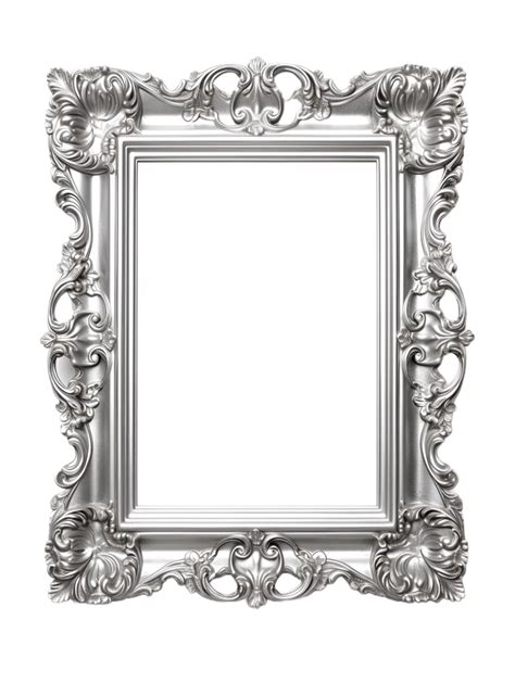Silver Frame Ornate Realistic Clipart Ai Generated 24282404 Png