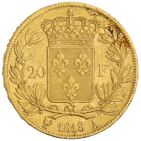 1818 Gold 20 French Franc Coin A Bullionbypost From £44500