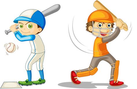Royalty Free Kid Playing Cricket Clip Art Vector Images