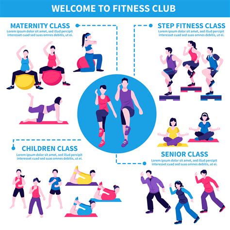 Fitness Club Classes Infographic Poster 480930 Vector Art At Vecteezy