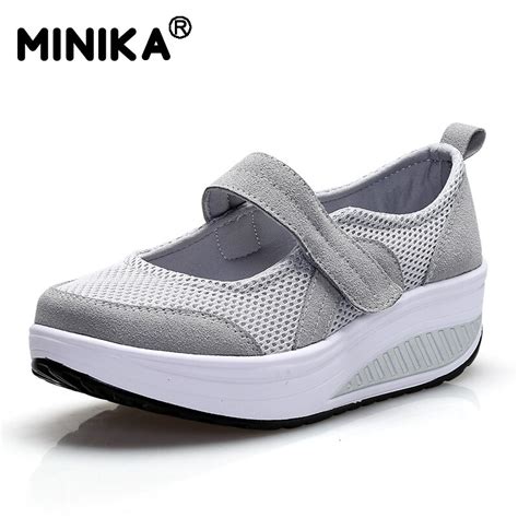 Minika Summer New Fashion Mesh Breathable Shoes Lightweight Lose Weight