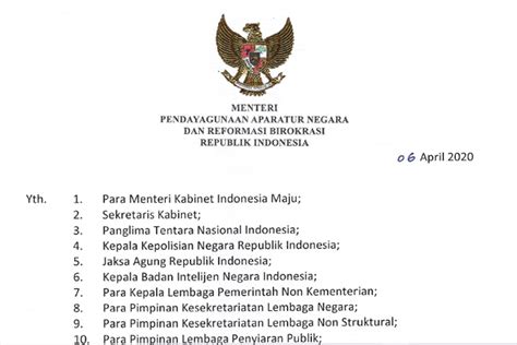 Surat Edaran Menpan Nomor 41 Tahun 2020 Tentang Larangan Mudik Bagi ASN