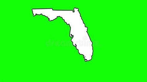 Florida State Of Usa With Pointer In Capital City Tallahassee Animated