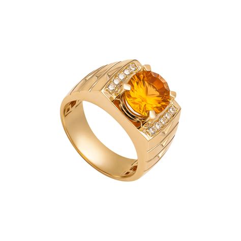 Nhẫn Vàng 18k đính đá Citrine Pnj Ctxmy000543