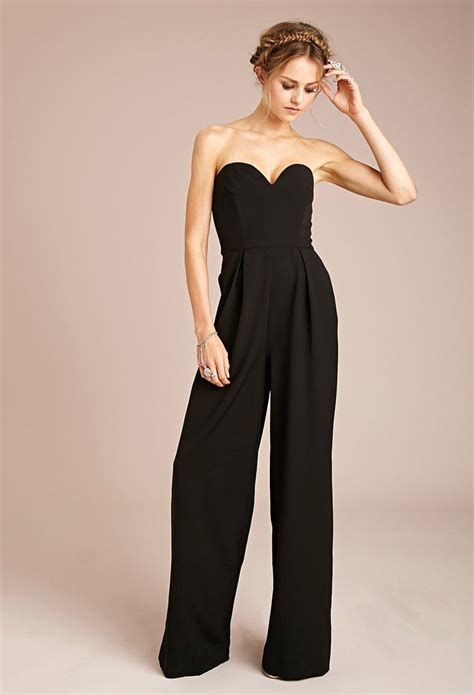 Strapless Pleated Jumpsuit In Black Fashion Pleated Jumpsuit