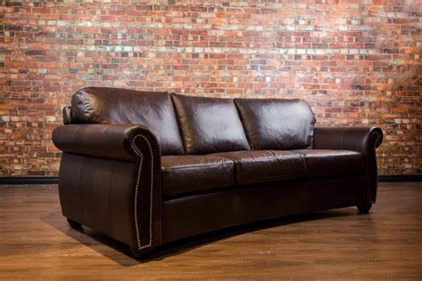 Denver Curved Leather Sofa Canadas Boss Leather Sofas