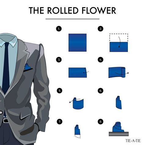 Another Fun Way To Style Your Pocket Square The Rolled Flower Fold