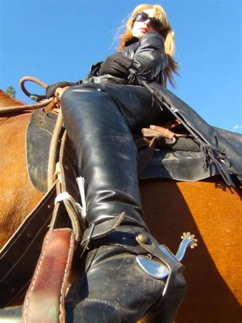 Povfemdom Leather Riding Boots Leather Mistress Girls Boots
