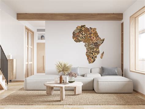 Africa Map Wall Art Vinyl Sticker Africa Continent Wall Vinyl Decal