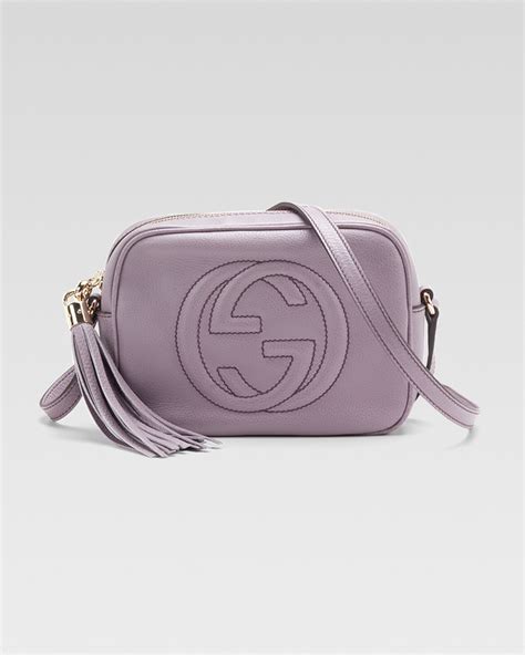 Gucci Soho Leather Disco Bag Senanque In Pink Natural Lyst