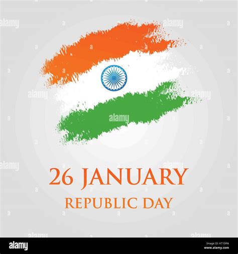 India Republic Day Greeting Card Design Vector Illustration 26 January