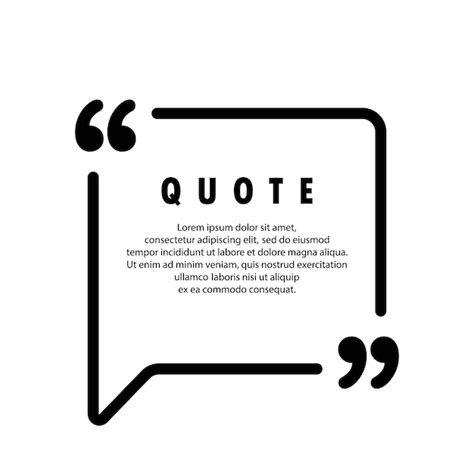 Premium Vector Quote Icon Quotemark Outline Speech Marks Inverted