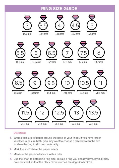 Free Ring Sizer Printable You Can Find A Host Of Downloadable Ring Sizer Options On Etsy