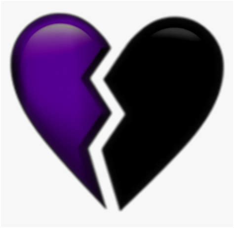 Transparent Shattered Heart Clipart Broken Heart Emoji Transparent