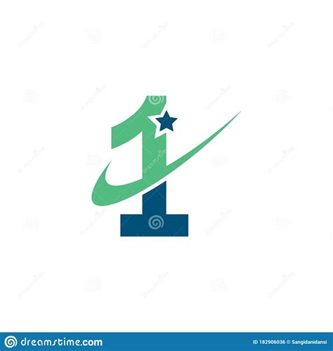 Number One Logo Vector Icon Design Stock Vector Illustration Of Star