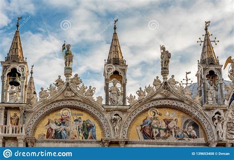 Architectural Details Of Basilica Di San Marco At St Marc