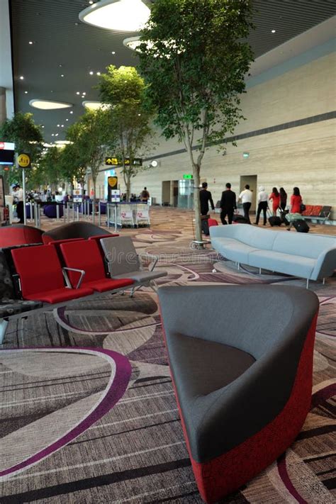 Interior Of Departure Terminal At Singapore Changi Airport T4