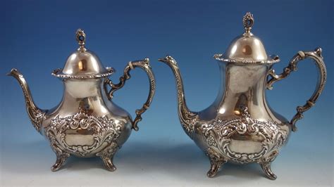 Crest Of Windsor By Poole Sterling Silver Tea Set 6pc With Tray 1805