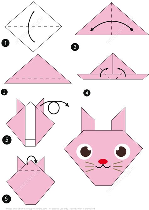 How To Make An Origami Rabbit Face Step By Step Instructions Free