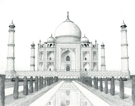 Taj Mahal By Matanchaffee On Deviantart Taj Mahal Drawing Simple