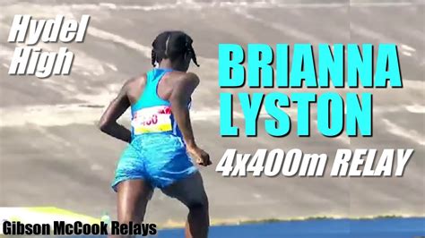 Brianna Lyston Unstoppable Anchoring Hydel In Girls 4x400m Relay Open