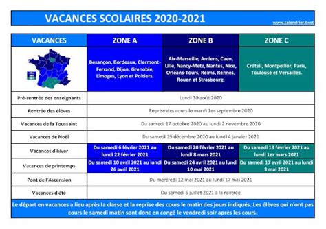 Vacances Scolaires Calendrier Scolaire 2019 2020 Et 2020 2021