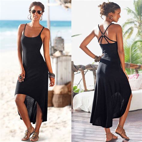 2016 New Women Summer Party Long Dress Beach Dresses Sundress No Frills