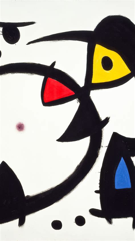 Fine Art Abstract Joan Miro Blue Classic Paint Art Illustration Android
