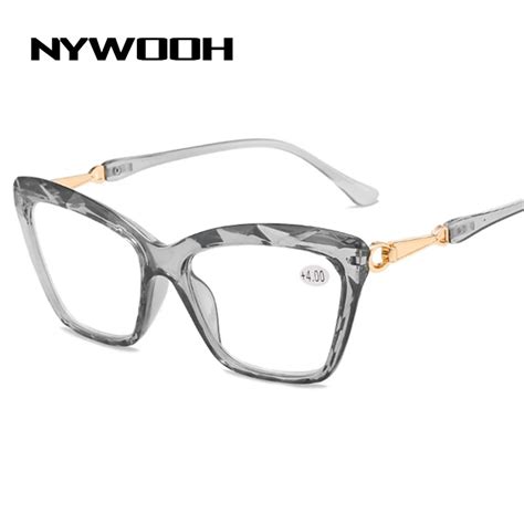 nywooh cat eye reading glasses women fashion brand resin presbyopia eyeglasses prescription