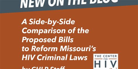 A Side By Side Comparison Of The Proposed Bills To Reform Missouri’s Hiv Criminal Laws The