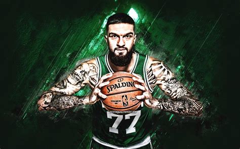 Scarica Sfondi Vincent Poirier Nba Boston Celtics In Pietra Verde Di Sfondo Giocatore Di