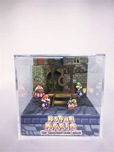 Paper Mario Thousand Year Door 3d Diorama Cube Etsy