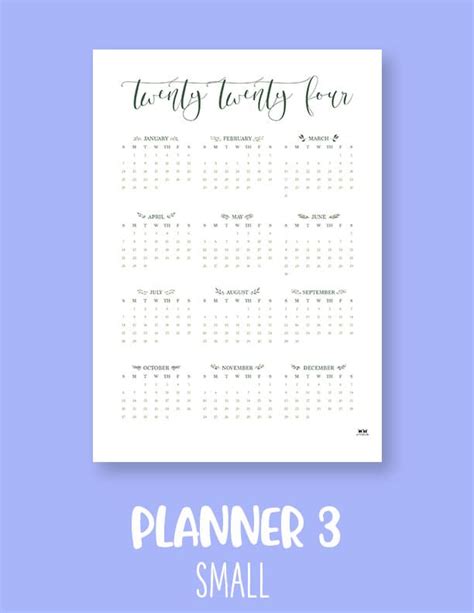 Yearly Calendar Planner Pages Free 2024 Pages Printabulls