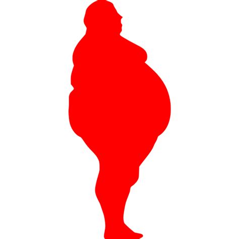 Obese Man Silhouette 2 Free Svg