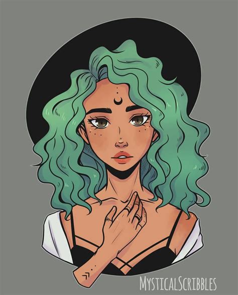 Witch Lady By Mysticalscribbless Girls Cartoon Art Witch Drawing